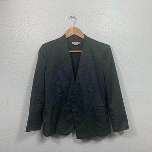 Helmut Lang Gray Flax Cotton Blazer Women’s Sz 10
